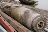 Quả bom nặng hơn 200kg nằm dưới chân cầu ở Hải Phòng