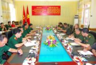 Đoàn cán bộ Quân đội Campuchia thăm và làm việc tại Bộ CHQS Hải Phòng