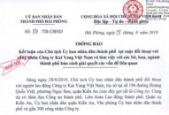 Thông báo kết luận của Chủ tịch UBND thành phố tại cuộc đối thoại với công nhân Công ty Kaiyang Việt Nam và làm việc với Sở, ban, ngành thành phố bàn cách giải quyết các vấn đề liên quan