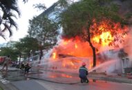 Đang cháy lớn trên đường Lê Hồng Phong, Hải Phòng