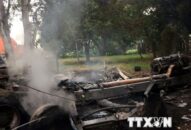 Hải Dương: 2 xe container va chạm khiến 1 người chết cháy