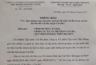 Thông báo tạm ngưng cấp nước sạch trên đảo Cát Bà