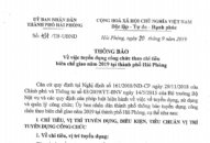 UBND thành phố Hải Phòng thông báo tuyển dụng công chức năm 2019