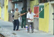 Phường Cát Dài (quận Lê Chân): Tổ chức sơn tường các hộ mặt đường tàu