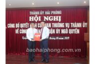 Công bố quyết định của Ban Thường vụ Thành ủy về công tác cán bộ tại 7 quận, huyện và đơn vị