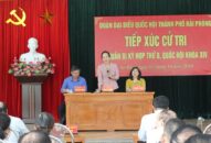 Trưởng đoàn Đại biểu Quốc hội Hải Phòng tiếp xúc cử tri quận Lê Chân