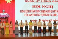 Quận ủy Hồng Bàng tổng kết 10 năm thực hiện Nghị quyết 28 của Thành ủy