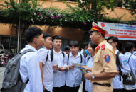 Truyền thông thanh niên với văn hóa giao thông tới 390 học sinh trường THPT Lý Thái Tổ (quận Lê Chân)