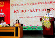 Đại biểu HĐND quận Lê Chân bầu chức danh Chủ tịch HĐND quận, Phó Chủ tịch UBND quận