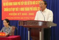 Bí thư Thành ủy, Chủ tịch HĐND thành phố Lê Văn Thành tiếp xúc cử tri nơi cư trú tại phường Đồng Quốc Bình, quận Ngô Quyền