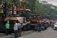 Phân luồng giao thông phục vụ thi công sửa chữa mặt đường Phạm Văn Đồng (Tỉnh lộ 353)