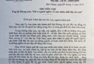 Thư kêu gọi ủng hộ Phong trào “Tết vì người nghèo và nạn nhân chất độc da cam”