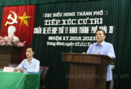 Chủ tịch UBND thành phố Nguyễn Văn Tùng tiếp xúc cử tri phường Tràng Minh, quận Kiến An