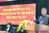 Phó Chủ tịch Thường trực UBND thành phố Nguyễn Xuân Bình tiếp xúc cử tri phường Kênh Dương, quận Lê Chân