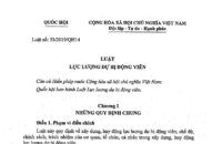 Quy định mới về tổ chức biên chế đơn vị dự bị động viên