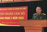 Ban CHQS quân Đồ Sơn: Tập huấn cán bộ năm 2020