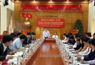 Đồng chí Phạm Minh Chính, Ủy viên Bộ Chính trị, Bí thư Trung ương Đảng, Trưởng Ban Tổ chức Trung ương làm việc tại huyện Kiến Thụy về công tác phòng, chống tham nhũng và xây dựng Đảng