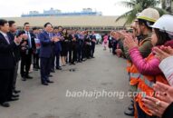 Chủ tịch Ủy ban quản lý vốn nhà nước tại doanh nghiệp Nguyễn Hoàng Anh thăm và chúc Tết Cảng Hải Phòng