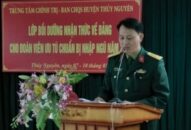 Bồi dưỡng nhận thức Đảng cho 85 thành niên chuẩn bị lên đường nhập ngũ