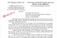 Bộ Giáo dục và Đào tạo ban hành văn bản hướng dẫn phòng, chống dịch bệnh viêm đường hô hấp cấp