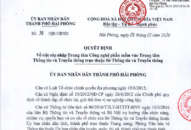 Sáp nhập Trung tâm Công nghệ phần mềm vào Trung tâm Thông tin và Truyền thông trực thuộc Sở Thông tin và Truyền thông