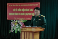 Đảng ủy Quân sự huyện Thủy Nguyên: Khai mạc lớp bồi dưỡng nhận thức về Đảng