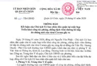 Thông báo kết luận của Chủ tịch UBND quận Lê Chân về Triển khai công tác phòng, chống dịch viêm đường hô hấp do chủng mới của virut Corona gây ra