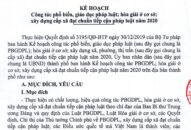 Triển khai công tác phổ biến, giáo dục pháp luật; hoà giải ở cơ sở;  xây dựng cấp xã đạt chuẩn tiếp cận pháp luật năm 2020