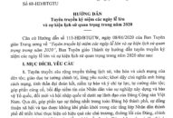 Hướng dẫn tuyên truyền kỷ niệm các ngày lễ lớn và sự kiện lịch sử  quan trọng trong năm 2020