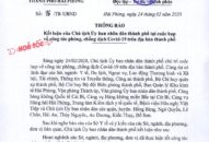 Thông báo kết luận của Chủ tịch UBND thành phố tại cuộc hợp về công tác phòng, chống dịch Covid-19, ngày 24/02/2020