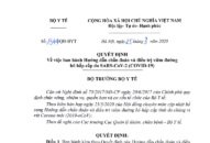 Hướng dẫn chẩn đoán, điều trị viêm đường hô hấp cấp do SARS-CoV-2