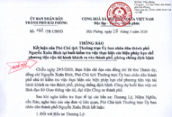 Kết luận của Phó Chủ tịch Thường trực UBND thành phố tại buổi kiểm tra việc thực hiện các biện pháp hạn chế phương tiện vận tải hành khách ra vào thành phố, phòng chống dịch bệnh