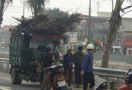 Huyện Vĩnh Bảo: Đồng loạt ra quân giải tỏa trật tự đường hè tại tuyến đường cầu Lạng Am- Nhân Mục