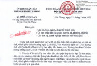 Hải Phòng: Tiếp tục tăng cường các biện pháp phòng, chống dịch COVID-19