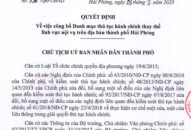 Công bố Danh mục thủ tục hành chính thay thế lĩnh vực nội vụ trên địa bàn thành phố Hải Phòng