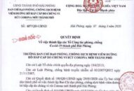 Thành lập 4 Tổ Công tác phòng, chống Covid-19