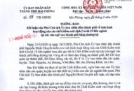 Kết luận của Phó Chủ tịch UBND thành phố về tình hình hoạt động của các chốt kiểm soát dịch Covid-19 liên ngành tại các cửa ngõ vào thành phố bằng đường bộ