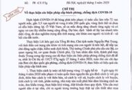 Cách ly toàn xã hội trong 15 ngày kể từ 0 giờ ngày 1/4/2020