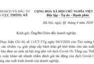 Thu thập thông tin đánh giá mức độ tác động của dịch covid-19 đến hoạt động sản xuất kinh doanh