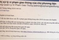 Giả danh Cục CSGT gửi thư điện tử cho người vi phạm giao thông