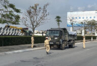 Phạt 28 trường hợp chở vật liệu xây dựng vi phạm trật tự an toàn giao thông