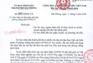 Thực hiện các biện pháp cấp bách phòng, chống dịch COVID-19 tại VB số 2455/UBND-VX, ngày 05/4/2020