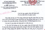 Về việc xử lý vi phạm liên quan đến phòng, chống dịch bệnh Covid-19