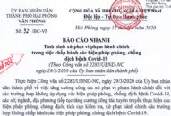 Tình hình xử phạt vi phạm hành chính trong việc chấp hành các biện pháp phòng, chống dịch bệnh Covid-19