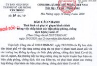 Tình hình xử phạt vi phạm hành chính trong việc chấp hành các biện pháp phòng, chống dịch bệnh Covid-19 tính đến 17 giờ ngày 14/4/2020