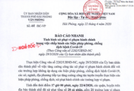 Xử phạt 5 trường hợp ra ngoài sau 22 giờ không có giấy tờ tùy thân