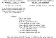 Tạo điều kiện cho các doanh nghiệp bưu chính, viễn thông, truyền hình cáp đảm bảo thông tin liên lạc trong thời gian thực hiện phòng, chống dịch COVID-19