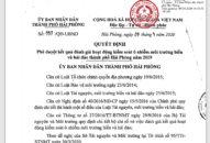 Phê duyệt kết quả đánh giá hoạt động kiểm soát ô nhiễm môi trường biển và hải đảo thành phố Hải Phòng năm 2019