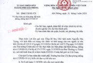 Hải Phòng thực hiện các biện pháp cấp bách phòng, chống dịch Covid-19