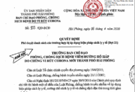 Danh sách các trường hợp bị áp dụng biện pháp cách ly y tế